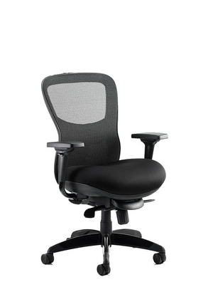 Stealth Shadow Ergo Posture Chair Black Airmesh Seat And Mesh Back With Arms Image 2