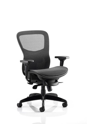 Stealth Shadow Ergo Posture Chair Black Mesh Seat And Back With Arms Image 2