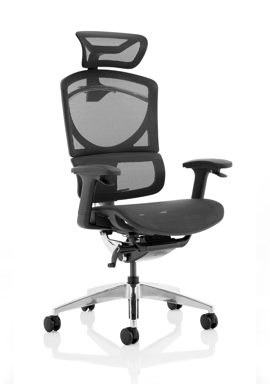 Ergo Click Plus Black FabriMesh With Headrest