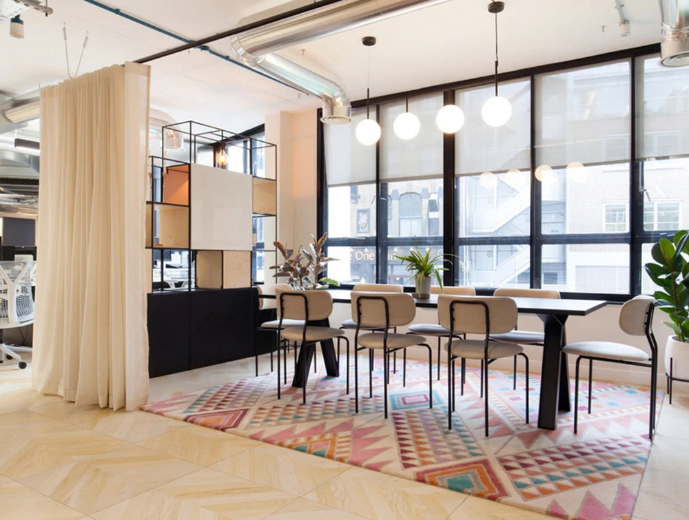 Palisades Metal Grid Built In Cabinet Office Space Dividers With Light Whiteboard And Alcove