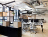 Palisades Metal Grid Office Space Dividers With Whiteboard Alcove