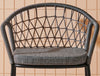 Panarea Armchair with Armrests in Grey Finish