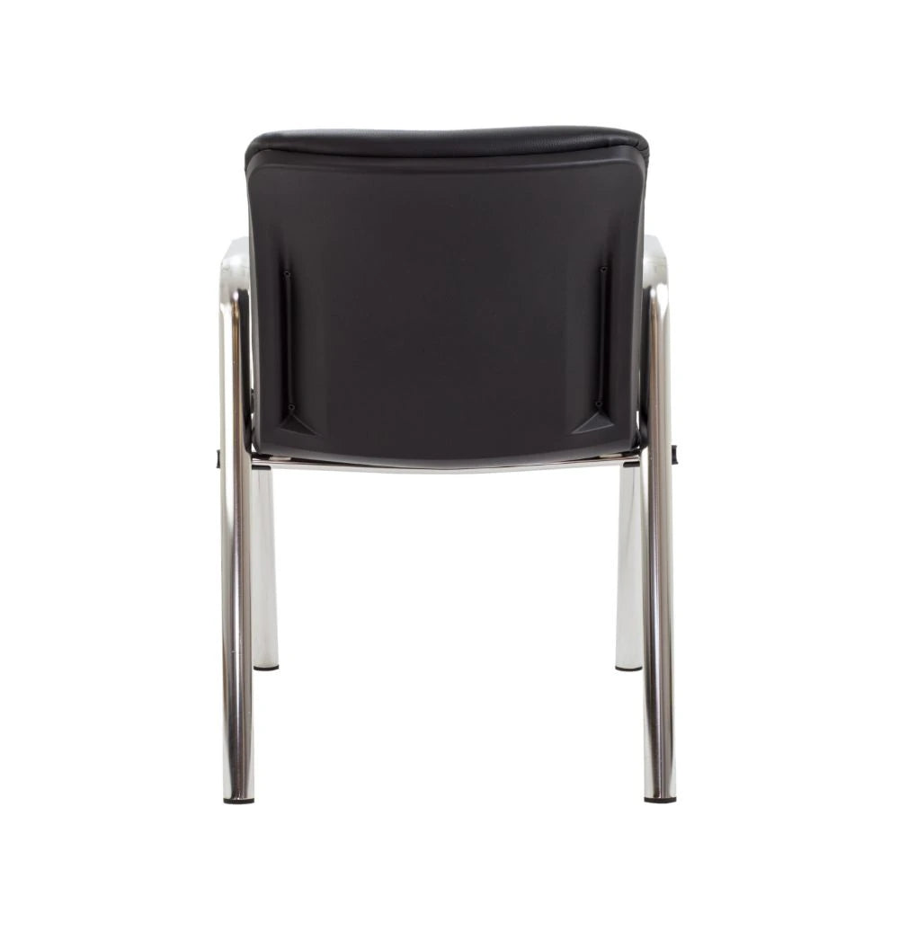 Pavilion Armchair Black PU Chrome 5