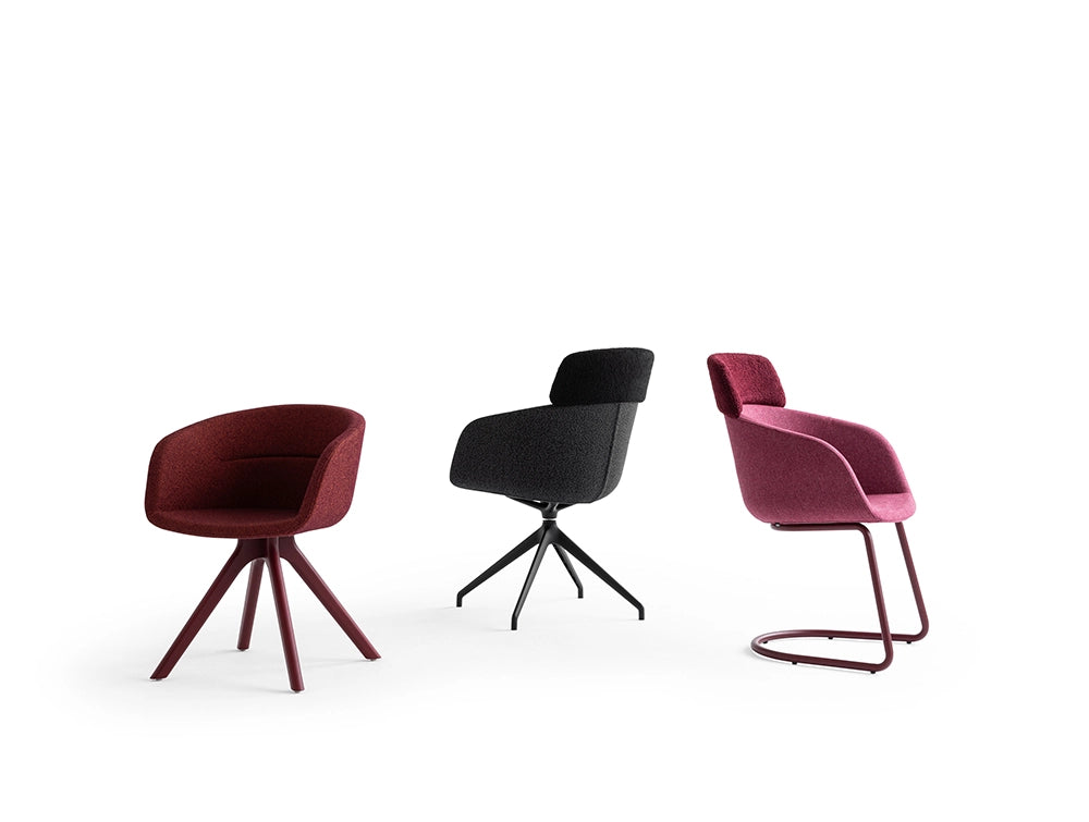 Paxt Aluminium Tub Chair in 5 Star Base with Castors 5