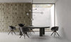 Paxt Tub Chair with Wooden Legs in Grey Finish with Grey Table 2