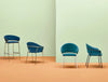 Pedrali Jazz High Upholstered Stool With Backrest 4 In Various Collection