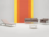 Pedrali Reva Twist Lounge Outdoor Three Seater Sofa 5 With Single Seater Sofa And Small Table