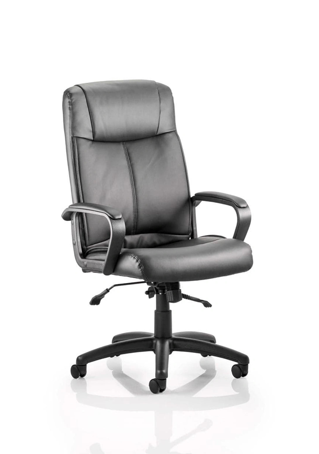 Plaza Executive Chair Black Soft Bonded Leather With Arms EX000052 1