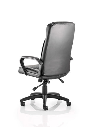 Plaza Executive Chair Black Soft Bonded Leather With Arms EX000052 3