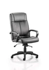Plaza Executive Chair Black Soft Bonded Leather With Arms EX000052 4