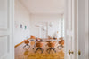 Plica Rectangular Folding Table on Castors with Tub Chairs in Modern Office Setting