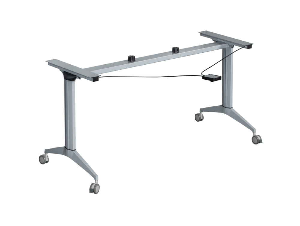 Portable 1600mm Fliptop Training Table Frame with Linking Clips Black