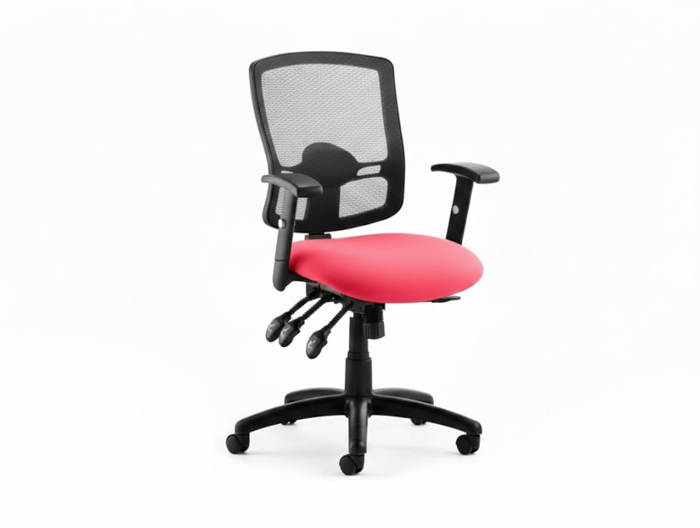 Portland Iii High Mesh Back Task Operator Office Chair With Arms KCUP0489 1