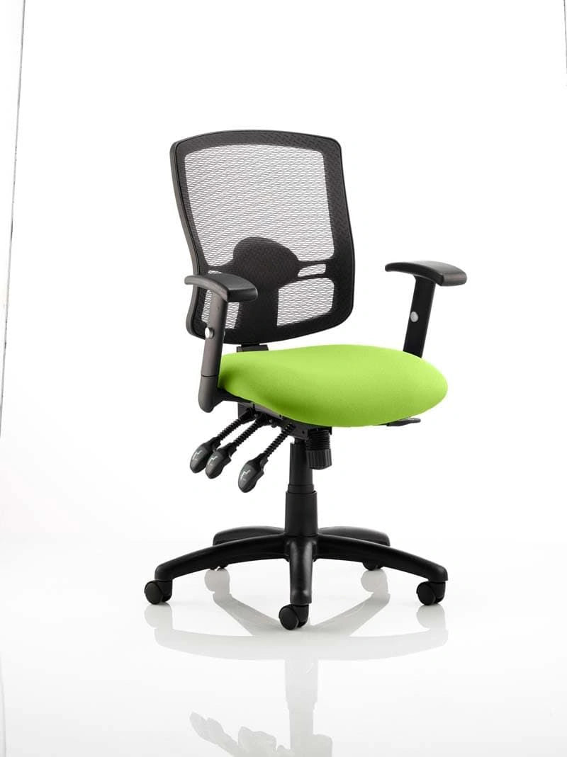 Portland Iii High Mesh Back Task Operator Office Chair With Arms KCUP0490 1