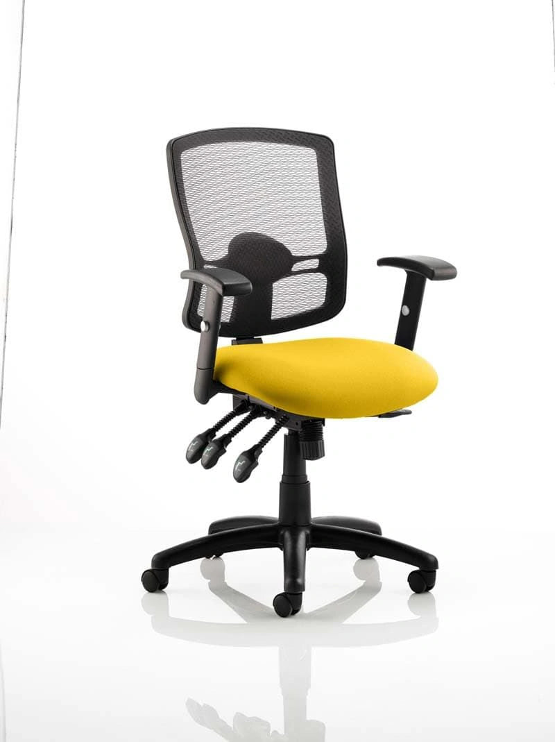 Portland Iii High Mesh Back Task Operator Office Chair With Arms KCUP0493 1