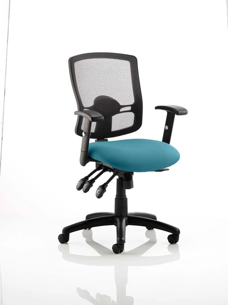 Portland Iii High Mesh Back Task Operator Office Chair With Arms KCUP0495 1