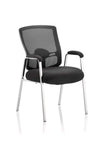 Portland Medium Mesh Back Straight Leg Visitor Chair With Arms BR000115 2