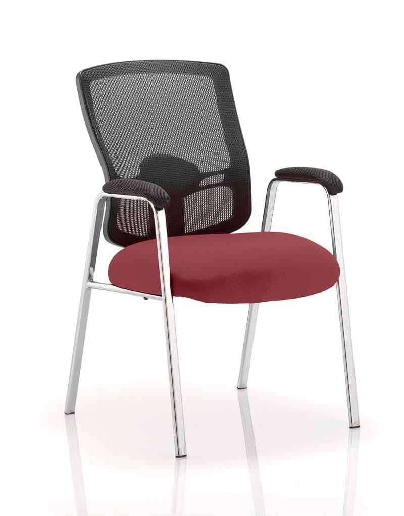 Portland Medium Mesh Back Straight Leg Visitor Chair With Arms KCUP0454 1