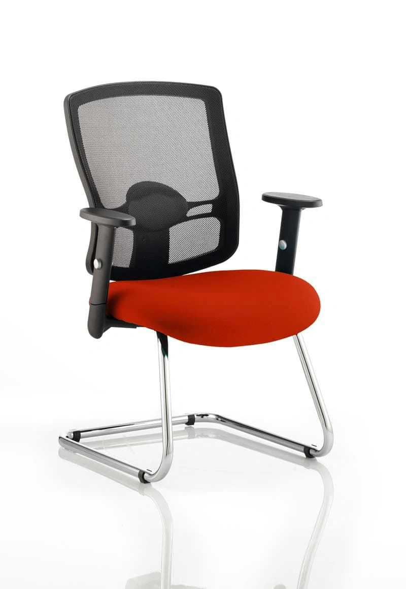 Portland Mesh Back Cantilever Visitor Chair With Arms KCUP0468 1