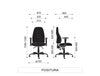 Positura Swivel 3 Lever Chair   Chrome Base  Adjustable Step Pu Arms With Sliding Tops Dimensions 1