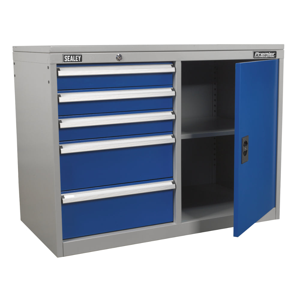Premier Industrial Cabinet/Workstation with 5 Drawers & 1 Shelf