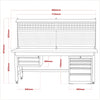 Premier Industrial Complete Workstation and Cabinet Combo 1.8m API1800COMB02 8