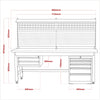 Premier Industrial Complete Workstation and Cabinet Combo 1.8m API1800COMB02 8