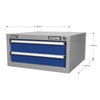 Premier Industrial Double Drawer Unit for API Series Workbenches W565 7