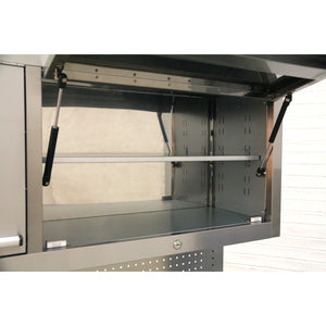 Premier Mobile Stainless Steel Tool Cabinet 10 Drawer with Backboard and 2 Wall Cupboards AP5520SS 3