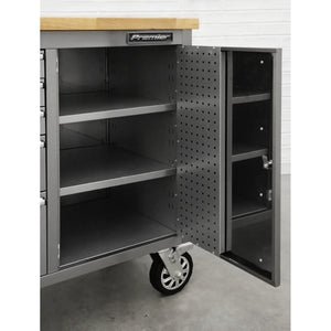 Premier Mobile Stainless Steel Tool Cabinet and Cupboard 10 Drawer AP7210SS 4