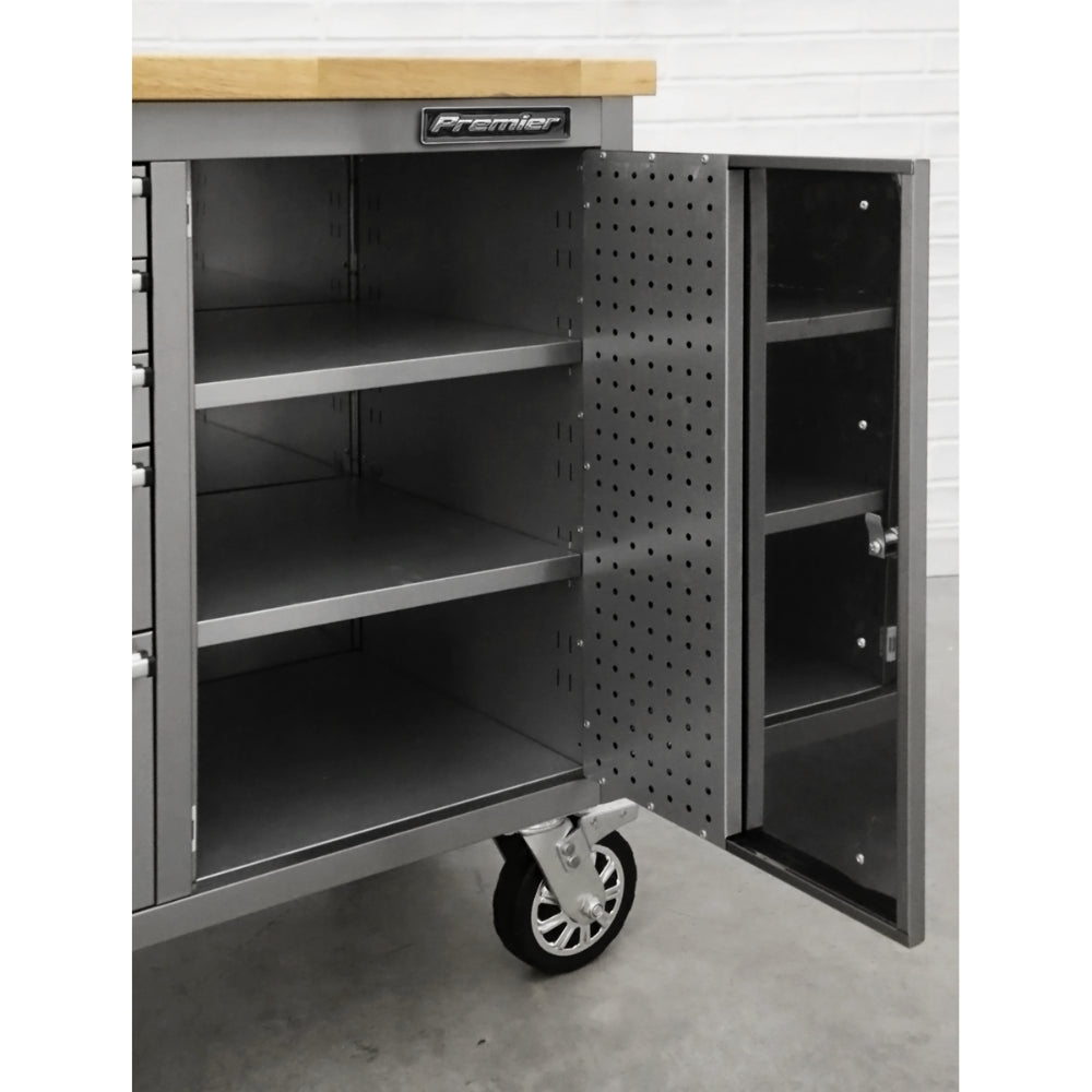 Premier Mobile Stainless Steel Tool Cabinet and Cupboard 10 Drawer AP7210SS 4