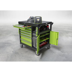 Premier Mobile Workstation with 7 Drawers and Cupboard 920mm AP36MWS 7