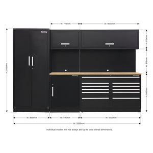 Premier Storage System with Hardwood Worktop 3.26m APMSCOMBO2W 10
