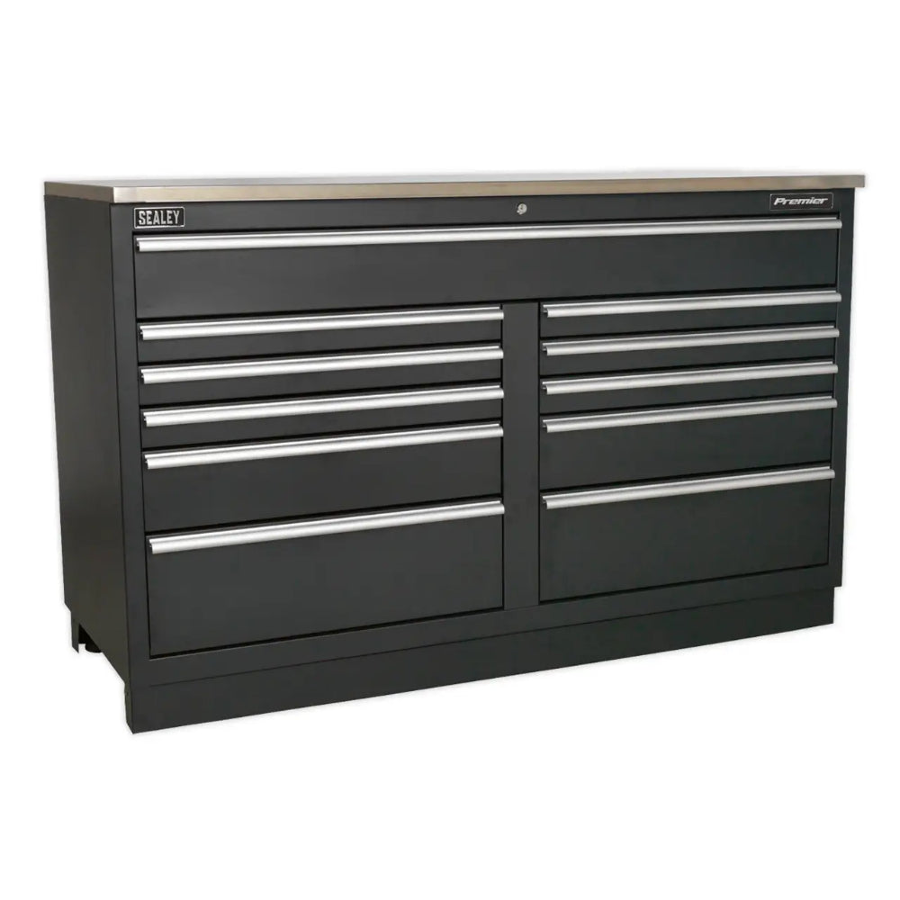 Premier Storage System with Hardwood Worktop 3.55m APMSCOMBO7W 6