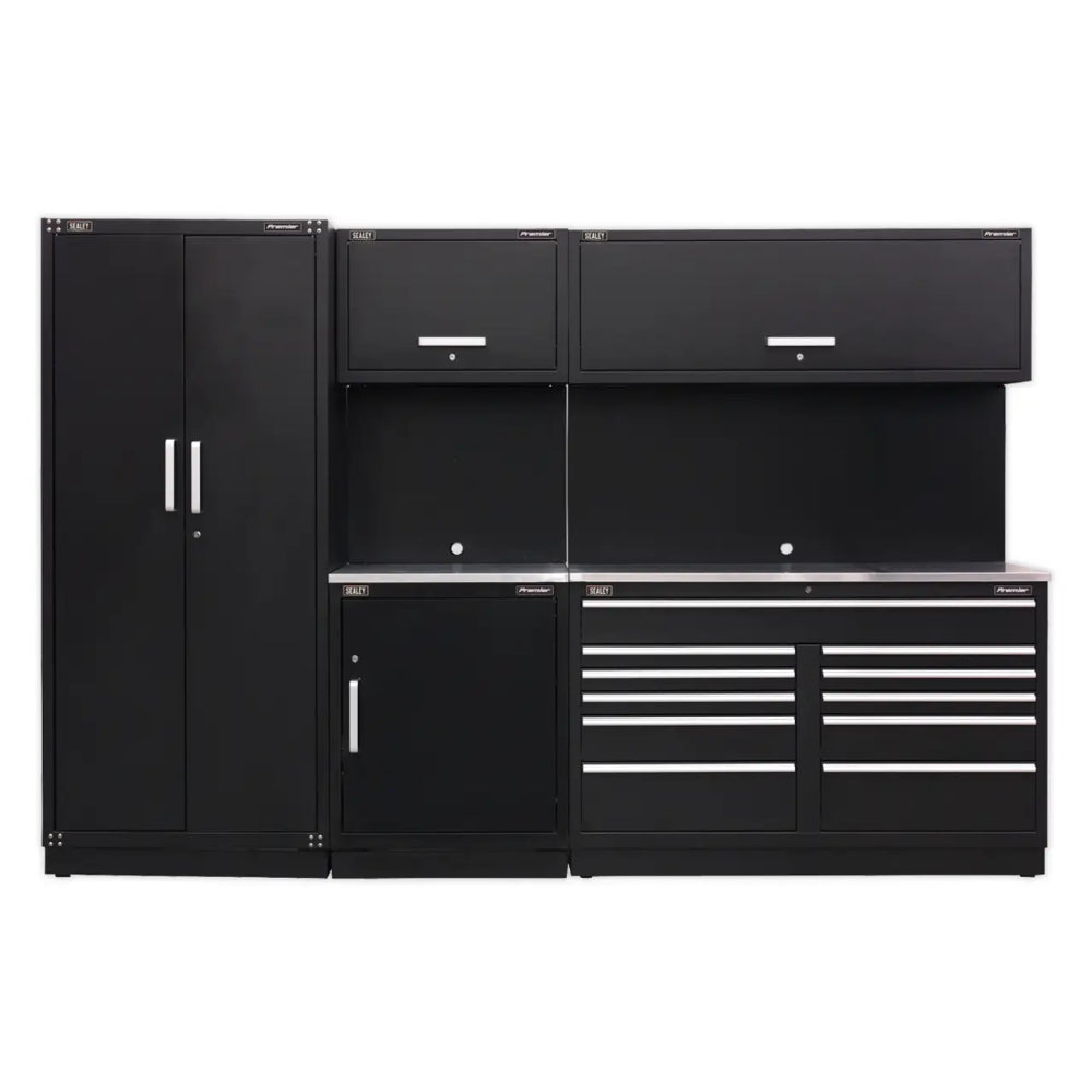 Premier Storage System with Stainless Worktop 3.26m