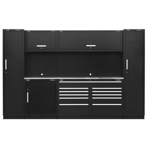 Premier Storage System with Stainless Worktop 3.55m