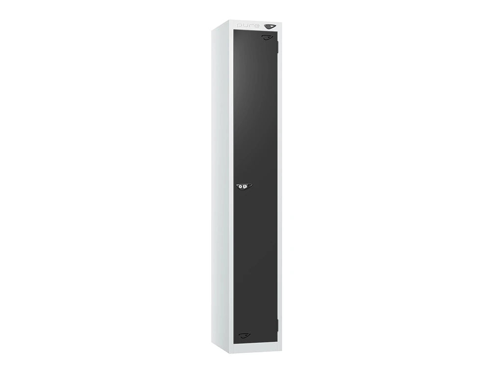 Prime 1-Door Steel Locker - Arctic White & Black