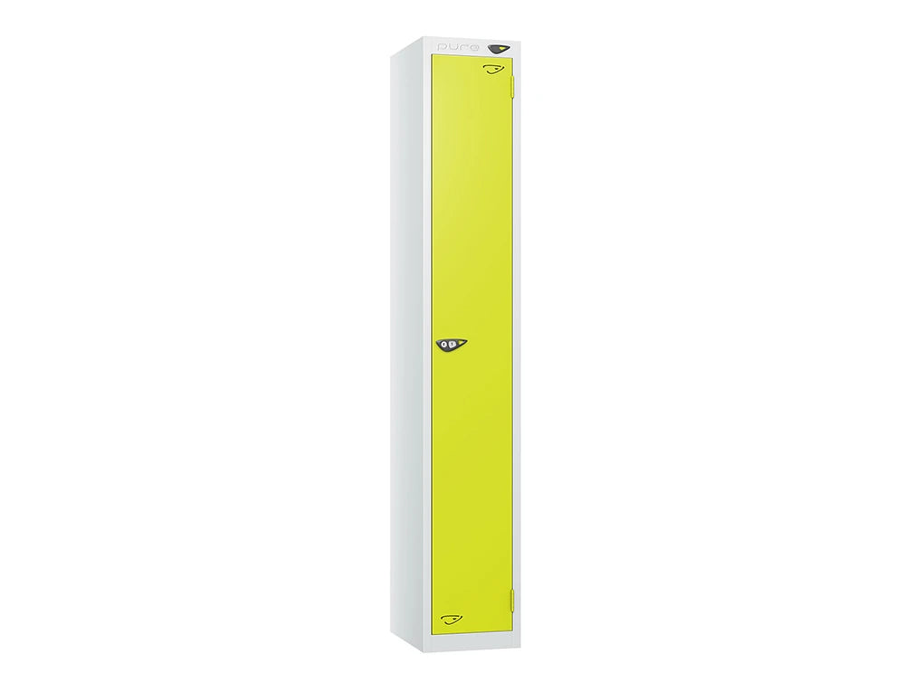 Prime 1 Door Steel Locker Arctic White Lime Light
