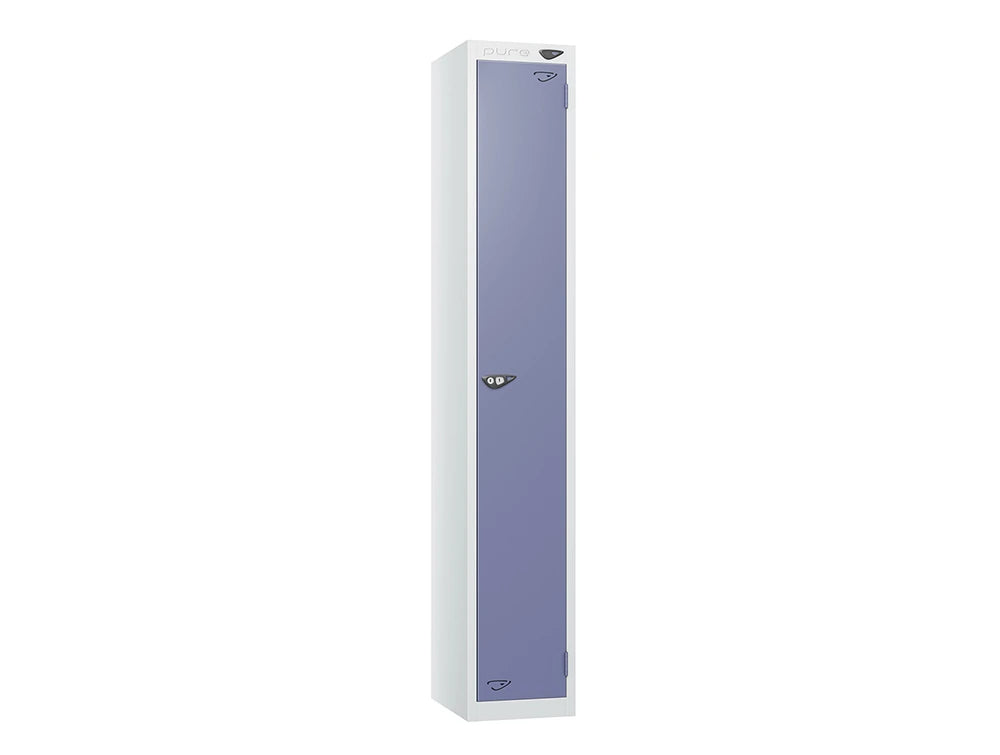 Prime 1-Door Steel Locker - Arctic White & Purple