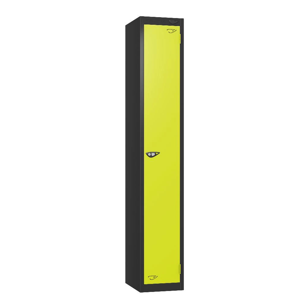 Prime 1-Door Steel Locker - Black & Lime Light