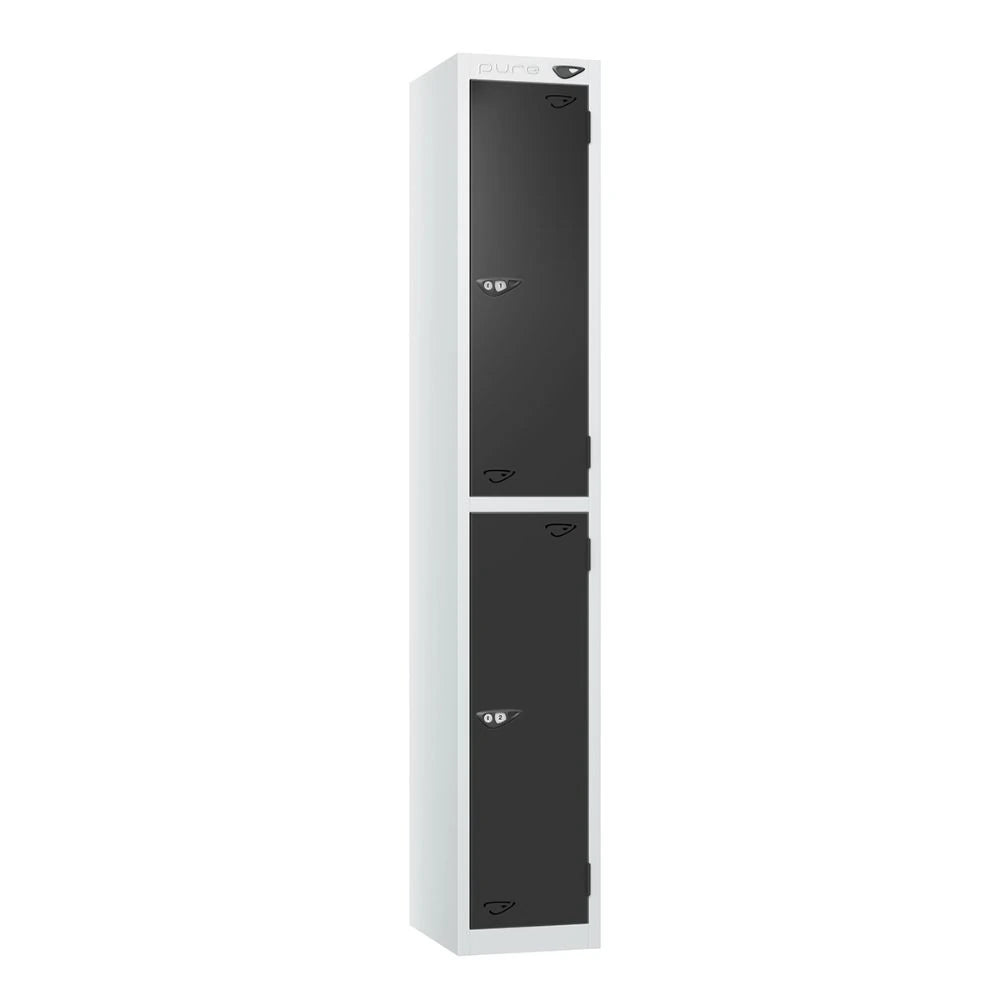 Prime 2-Door Steel Locker - Arctic White Black
