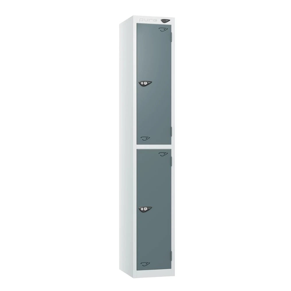 Prime 2-Door Steel Locker - Arctic White Slate Grey