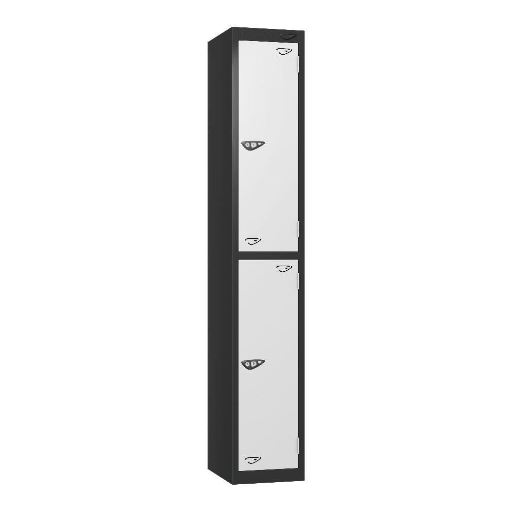 Prime 2-Door Steel Locker - Black & Arctic White