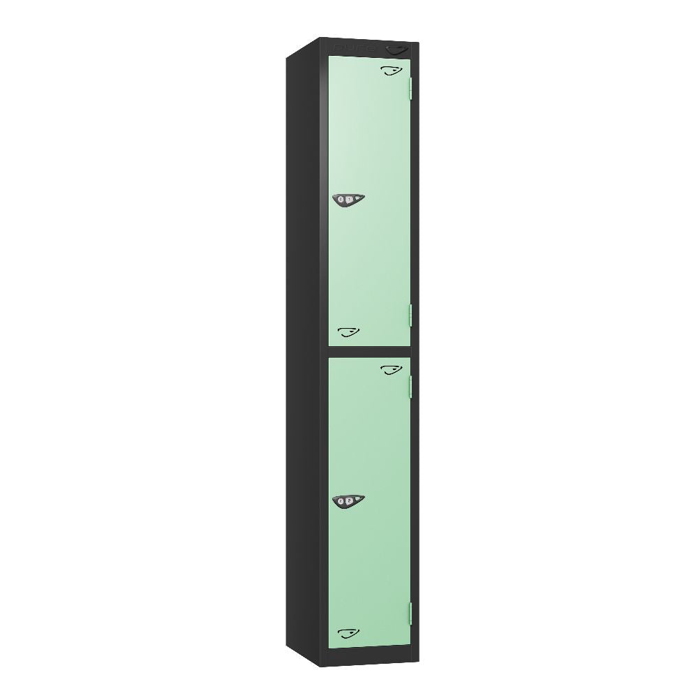 Prime 2-Door Steel Locker - Black & Mint