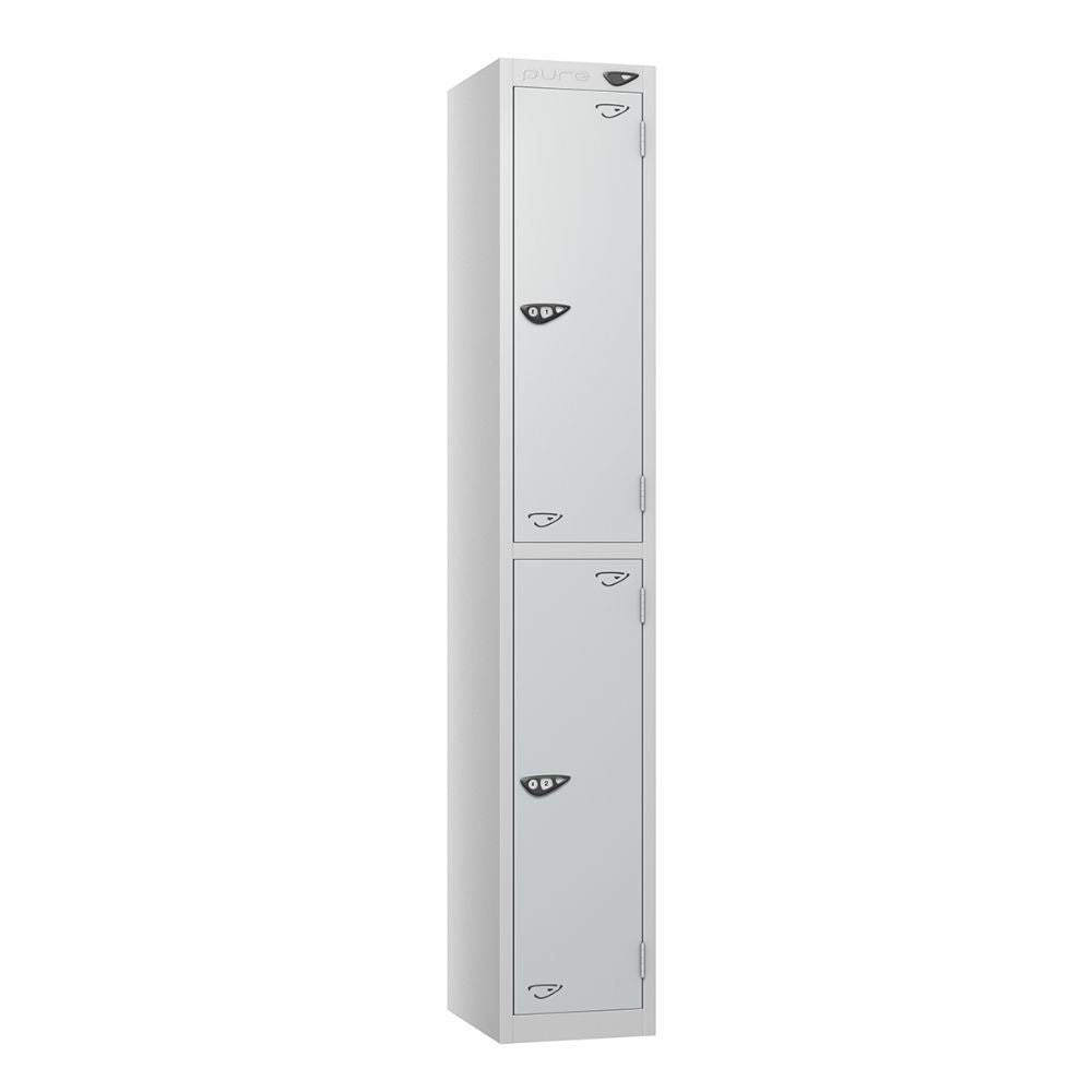 Prime 2-Door Steel Locker - Pearl Silver