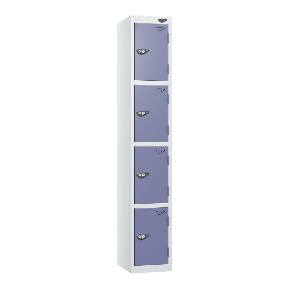 Prime 4-Door Steel Locker Arctic White Purple