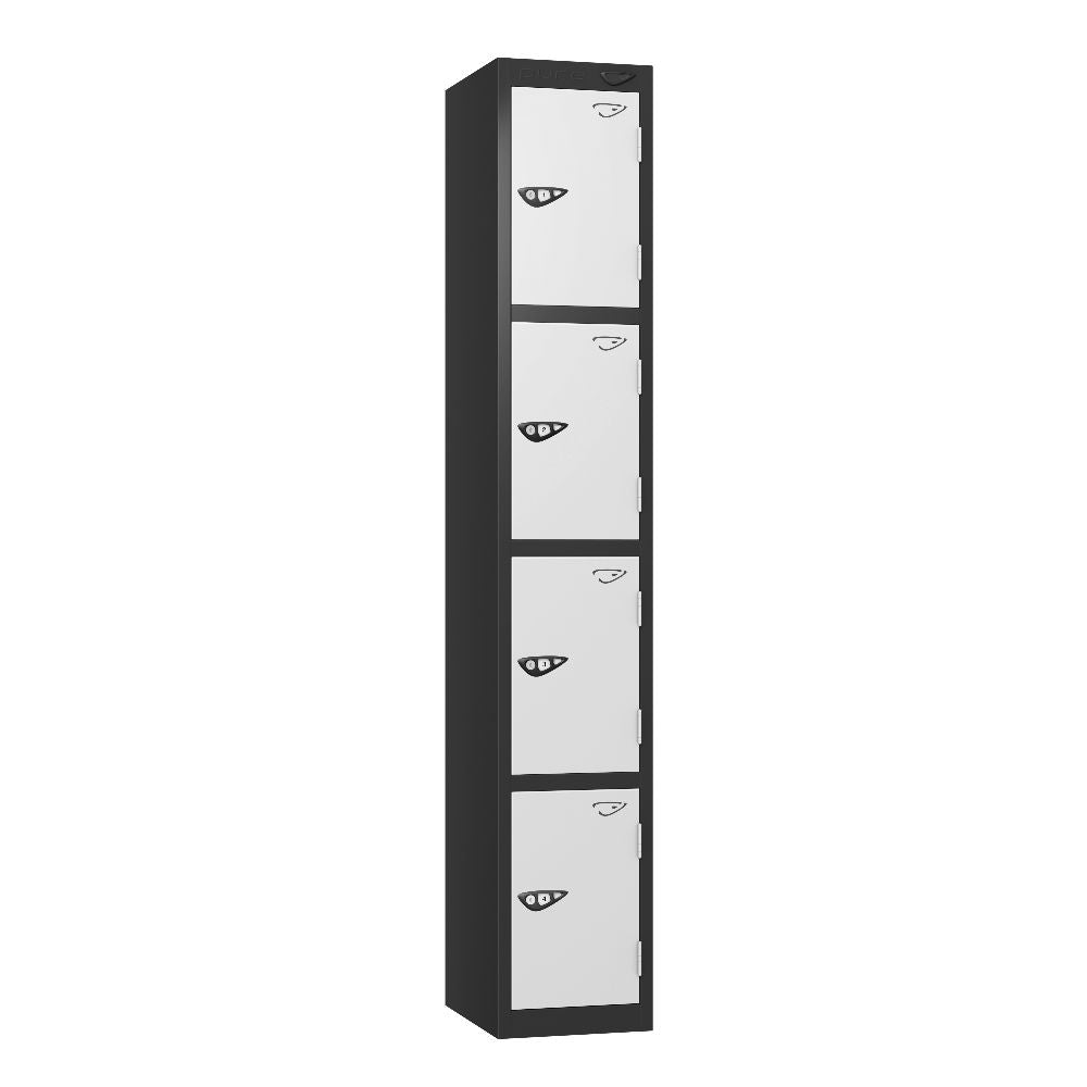 Prime 4-Door Steel Locker Black Arctic White