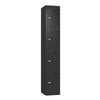 Prime 4-Door Steel Locker Black Black