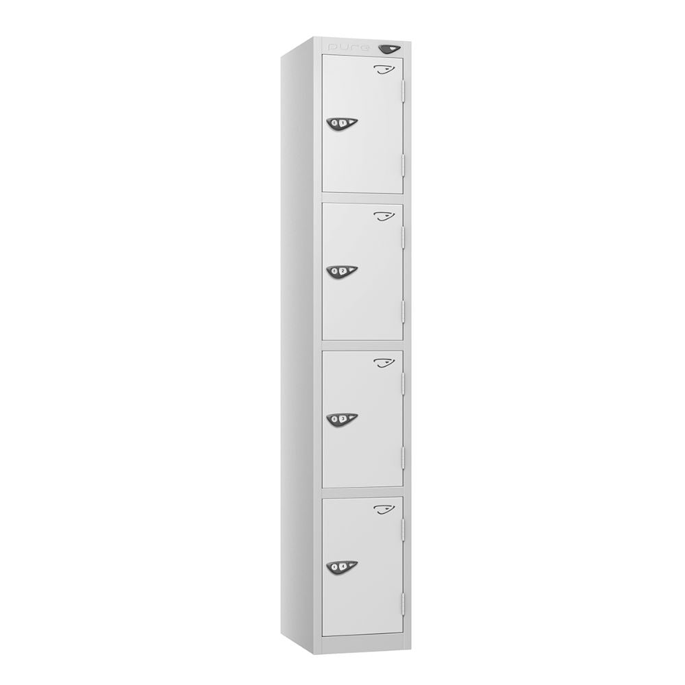 Prime 4-Door Steel Locker Pearl Silver Arctic White