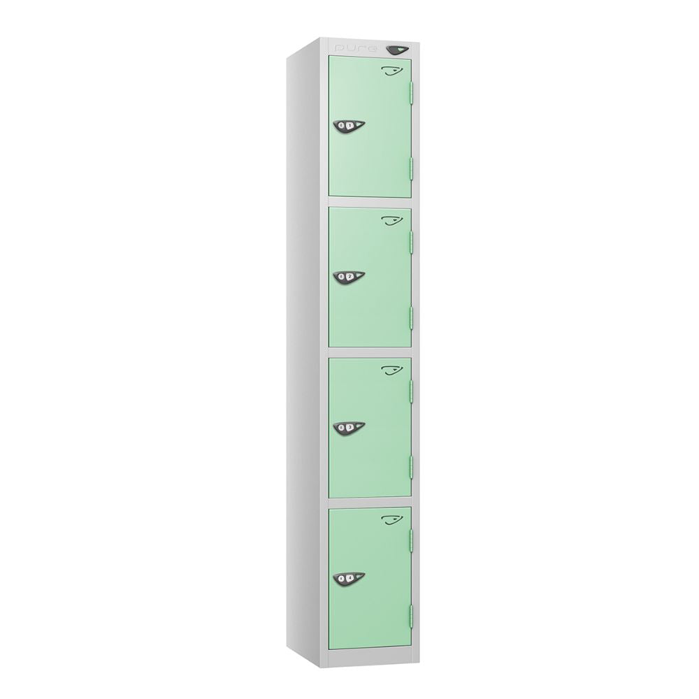 Prime 4-Door Steel Locker Pearl Silver Mint